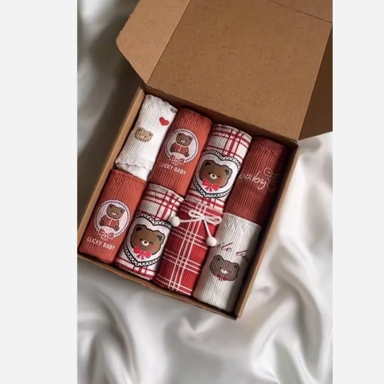 شورت زنانه عروسکی فانتزی کبریتی نخی طرح تدی سایز بزرگ سه ایکس