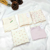 شورت زنانه نخی عروسکی فانتزی طرح گلدار پک 3 و 5 عددی