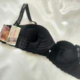 سوتین نیم کاپ دکلته لیزری جک دار طرح آبرنگی حجم دهنده