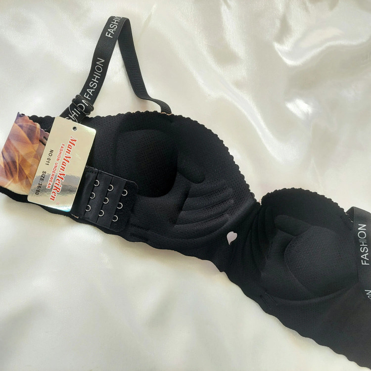 سوتین نیم کاپ دکلته لیزری جک دار طرح آبرنگی حجم دهنده