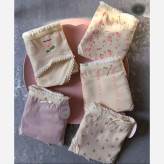 شورت زنانه نخی عروسکی فانتزی طرح گلدار پک 3 و 5 عددی