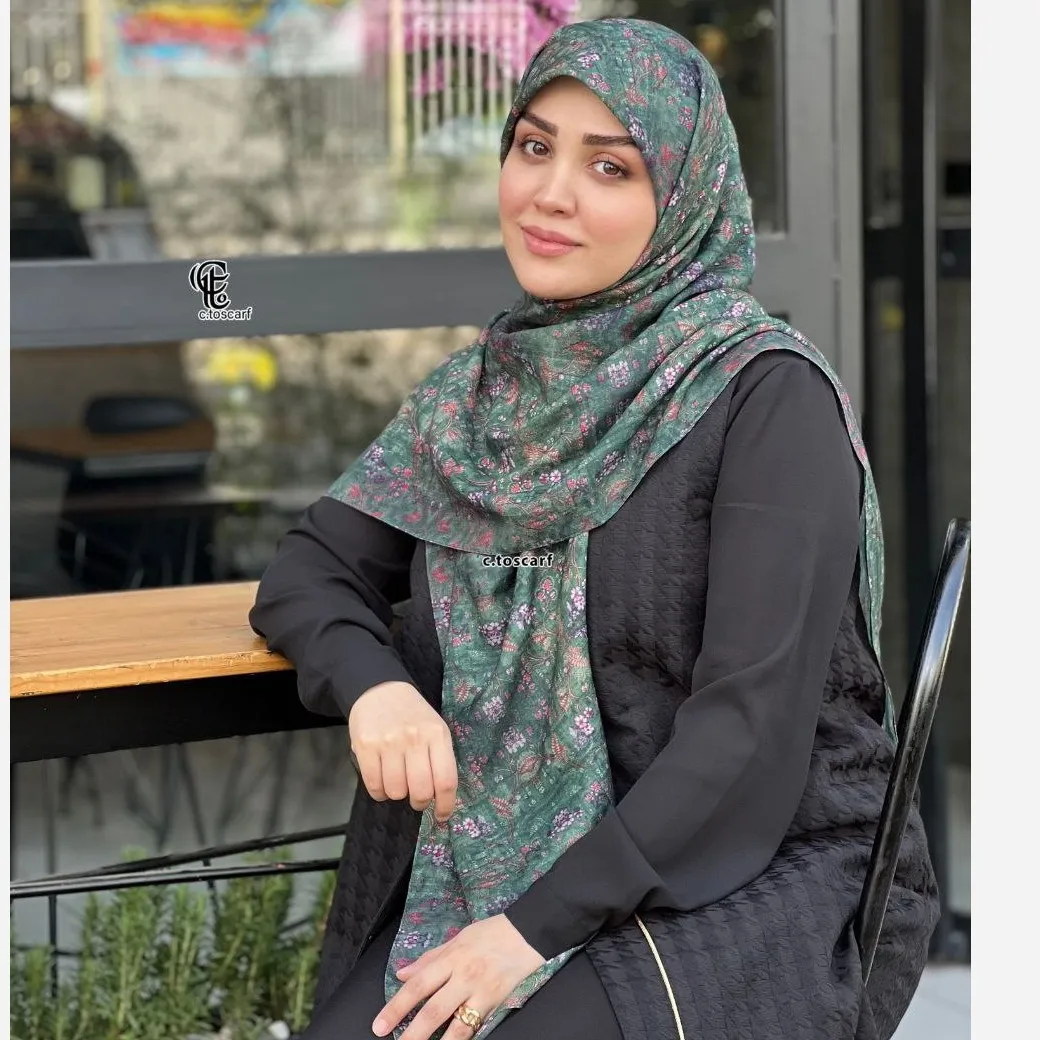 روسری نخ کاستوم طرح گلشن