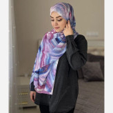 شال زنانه طرح کهکشان، شال نخی کاستوم 70x200، شال مجلسی خاص