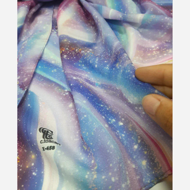 شال زنانه طرح کهکشان، شال نخی کاستوم 70x200، شال مجلسی خاص