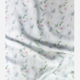 روسری زنانه طرح گل سفید نخی مجلسی و روزمره مناسب نماز