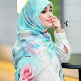 روسری نخی طرح برکه سایز 140 زنانه شال طرح دار زیبا