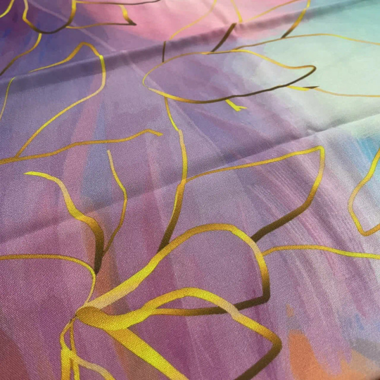 روسری نخی طرح نیلا پاستلی سایز 140 و 115 مناسب ست مادر دختری