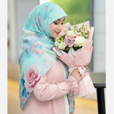 روسری نخی طرح برکه سایز 140 زنانه شال طرح دار زیبا