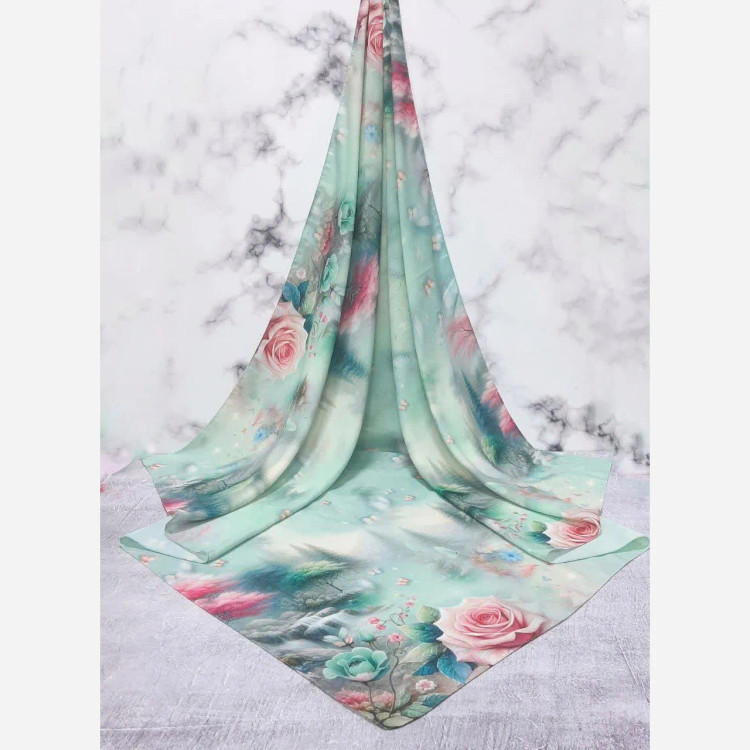 روسری نخی طرح برکه سایز 140 زنانه شال طرح دار زیبا