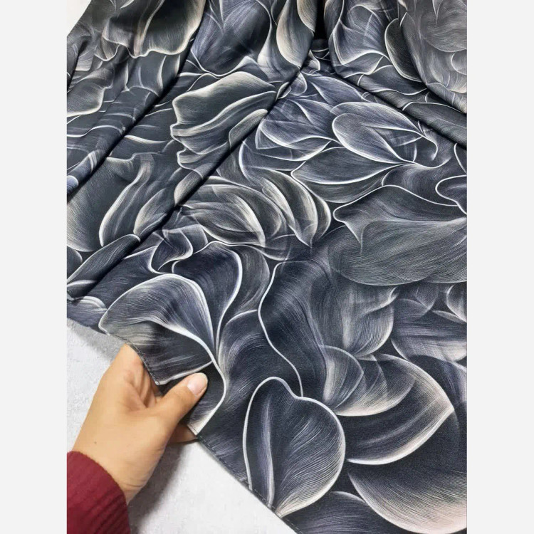 روسری طرح برگ سبز زنانه سایز 140 نخی کاستوم سی تو چرخ دوز