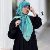 شال و روسری طرح رزین صورتی یاسی و طوسی زنانه نخ کاستوم سیتو چرخ دوز