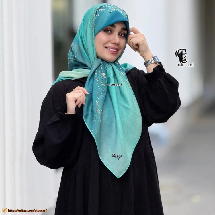 شال و روسری طرح رزین صورتی یاسی و طوسی زنانه نخ کاستوم سیتو چرخ دوز