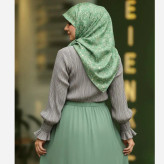 روسری طرح سوگند نخی قواره متوسط ریز نقش مناسب زیر چادر