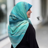 شال و روسری طرح رزین صورتی یاسی و طوسی زنانه نخ کاستوم سیتو چرخ دوز