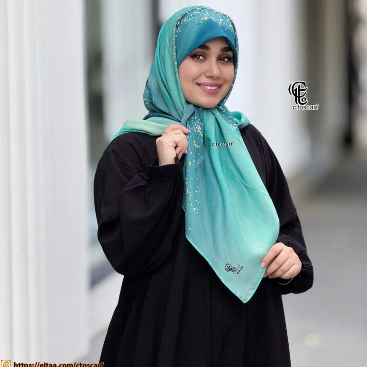 شال و روسری طرح رزین صورتی یاسی و طوسی زنانه نخ کاستوم سیتو چرخ دوز