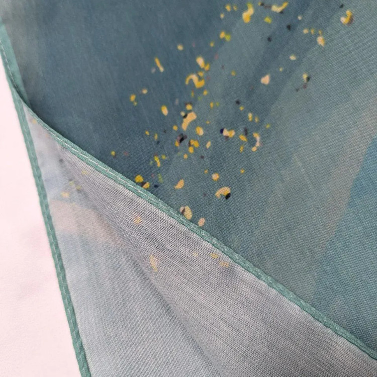 شال و روسری طرح رزین صورتی یاسی و طوسی زنانه نخ کاستوم سیتو چرخ دوز