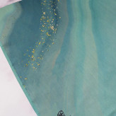 شال و روسری طرح رزین صورتی یاسی و طوسی زنانه نخ کاستوم سیتو چرخ دوز