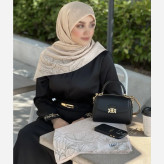 شال نخی طرح ندا قواره بزرگ 140 سانتیمتر زنانه شیک و لطیف