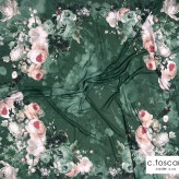 روسری نخی طرح گلدار سایز بزرگ 140x140 - طرح مریم سیتو