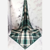 روسری طرح چهارخونه نخی مونالیزا قواره بزرگ 140 سانتیمتر شیک و مجلسی