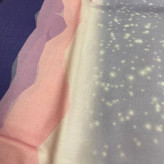 روسری نخی طرح یاس قواره بزرگ 140 سانتیمتر چرخ دوز