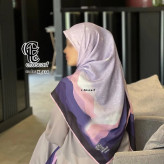 روسری نخی طرح یاس قواره بزرگ 140 سانتیمتر چرخ دوز