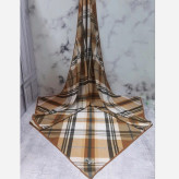 روسری طرح چهارخونه نخی مونالیزا قواره بزرگ 140 سانتیمتر شیک و مجلسی