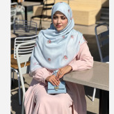 شال و روسری طرح تبسم نخ کاستوم سیتو قواره بزرگ 140 سانتیمتر گلدار شیک