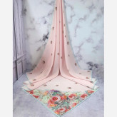 شال و روسری طرح تبسم نخ کاستوم سیتو قواره بزرگ 140 سانتیمتر گلدار شیک