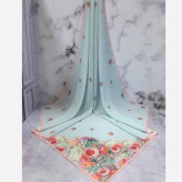 شال و روسری طرح تبسم نخ کاستوم سیتو قواره بزرگ 140 سانتیمتر گلدار شیک