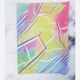 شال نخی کاستوم طرح دار رنگی زنانه - عرض 70 طول 2 متر