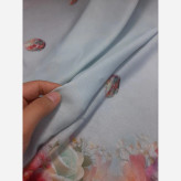 شال و روسری طرح تبسم نخ کاستوم سیتو قواره بزرگ 140 سانتیمتر گلدار شیک