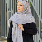 شال و روسری طرح قاصدک نخ کاستوم سیتو قواره بزرگ 140 سانتیمتر