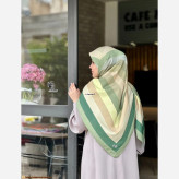 روسری طرح طیفی پله ای سایز 140 نخ کاستوم سی تو چرخ دوز