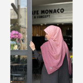 روسری طرح طیفی پله ای سایز 140 نخ کاستوم سی تو چرخ دوز