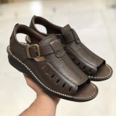 صندل چرم مردانه مدل یاقوت قهوه ای