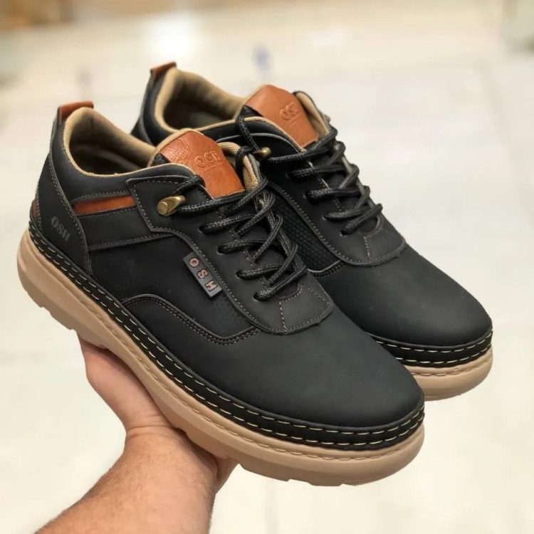 کفش چرم مردانه مدل فراز رنگ مشکی