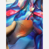 روسری طرح گل و پروانه با رنگ های خاص و جذاب | شال و روسری زنانه