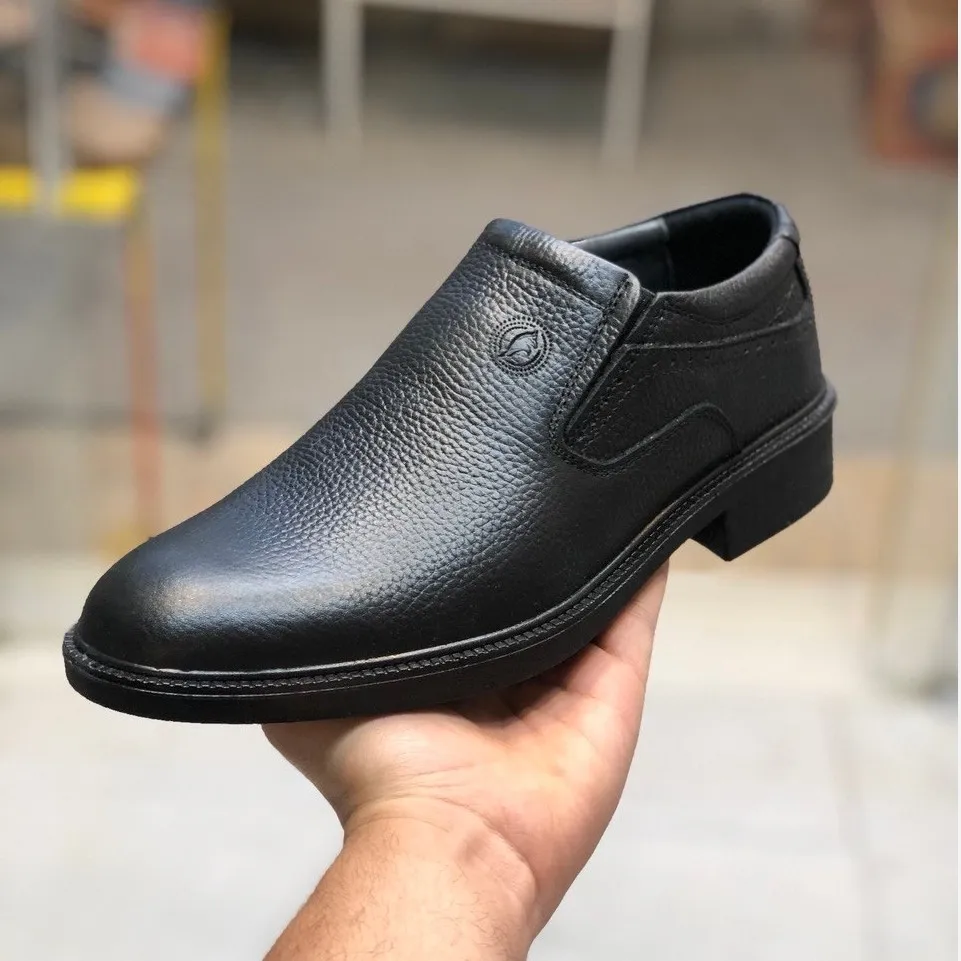 کفش چرم طبیعی مردانه مدل بی بند کلاسیک طبی و راحت کد 123