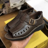 صندل چرم مردانه مدل یاقوت قهوه ای