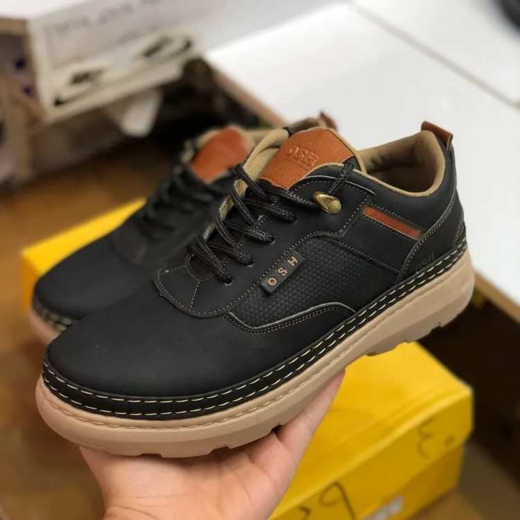 کفش چرم مردانه مدل فراز رنگ مشکی