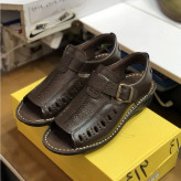 صندل چرم مردانه مدل یاقوت قهوه ای