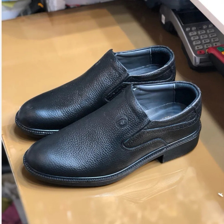 کفش چرم طبیعی مردانه مدل بی بند کلاسیک طبی و راحت کد 123