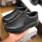 کفش مردانه تمام چرم طبیعی کد 1155 - طبی و راحت - مشکی