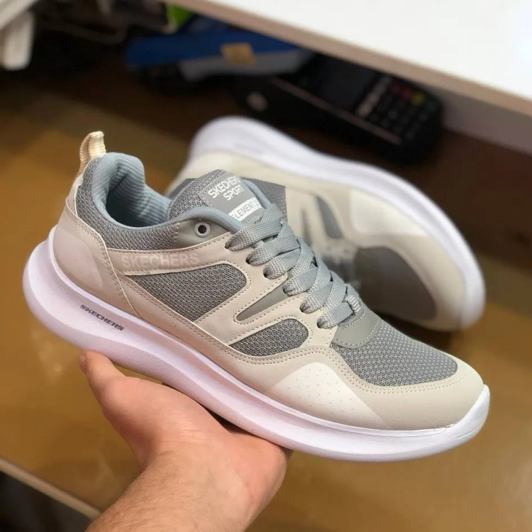 کفش اسکیچزز کونتوم مردانه رنگ طوسی