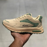 کفش اسپرت زنانه کرم سبز شیک و راحت مناسب پیاده روی و باشگاه