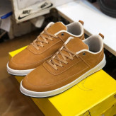 کفش مردانه لاگوست عسلی چرم صنعتی دور دوخت زیره پی وی سی کد 101