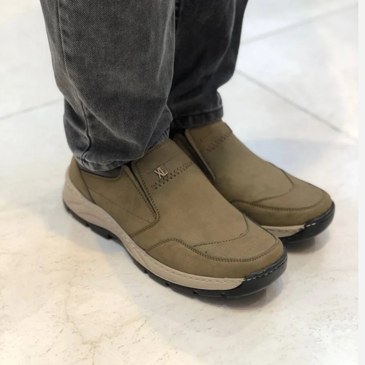 کفش مردانه چرم صنعتی مدل اروند، راحت و بادوام، مناسب پیاده روی و استفاده روزمره