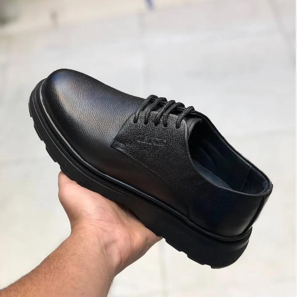 کفش چرم طبیعی مردانه لژدار 4 سانت طبی راحت و شیک