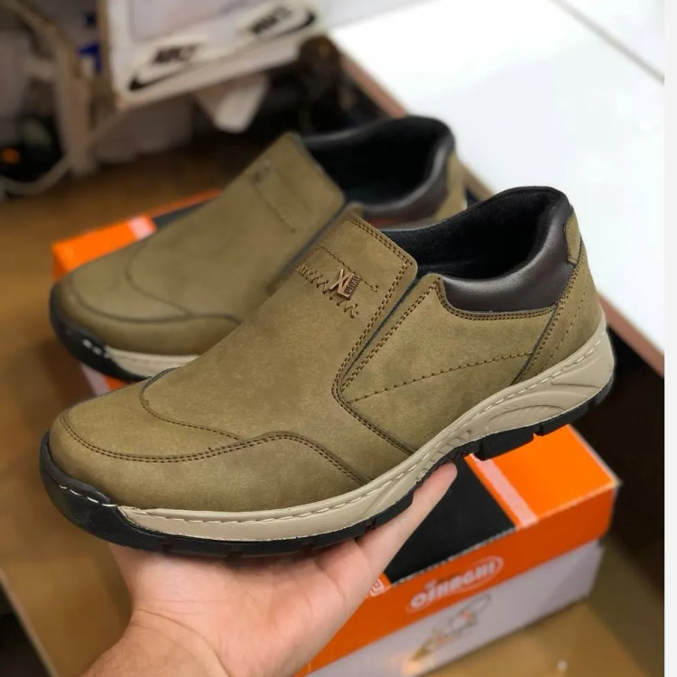 کفش مردانه چرم صنعتی مدل اروند، راحت و بادوام، مناسب پیاده روی و استفاده روزمره